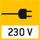 Netzteil: In der Waage integriert. 230V/50Hz in D. Auf Bestellung auch in Standard GB oder USA lieferbar.