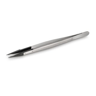 Pinzette, Edelstahl, gerade, hochwertige hochwertige Kunststoffspitzen, 136 mm. Für Prüfgewichte bis 5 g