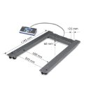 Palettenwaage UIB 1.5T-4 mit Stahl-Lastaufnahme (IP67) Max 1500 kg |  d=0,5 kg - nicht Eichfähig