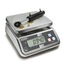 Edelstahl Tischwaage Max 15 kg | d=2 g  IP65 Schutz Kern FFN 15K2IPN