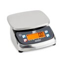 Edelstahl-Tischwaage Max 3 kg | d= 0,2 g  - IP68/IP69K KERN FPS 3K-4