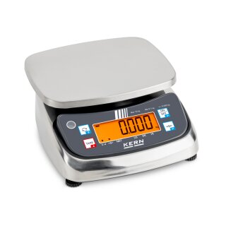 Edelstahl-Tischwaage Max 15 kg | d= 5 g  - IP68/IP69K optional mit Eichung