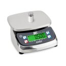 Edelstahl-Tischwaage Max 15 kg | d= 5 g  - IP68/IP69K optional mit Eichung