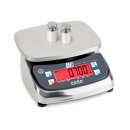 Edelstahl-Tischwaage Max 30 kg | d= 10 g  - IP68/IP69K optional mit Eichung