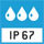 IP 67 Schutzart nach DIN EN 60529: Geeignet für kurzzeitigen Einsatz im Nassbereich. Reinigung mit Wasserstrahl. Kurzzeitiges Untertauchen möglich. Staubdicht.